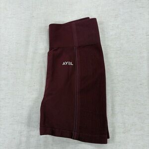 AYBL Deep Red High-Waisted Shorts - L